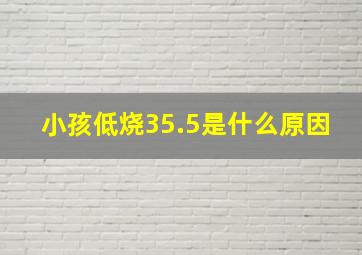 小孩低烧35.5是什么原因