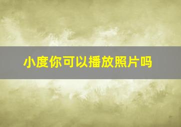 小度你可以播放照片吗