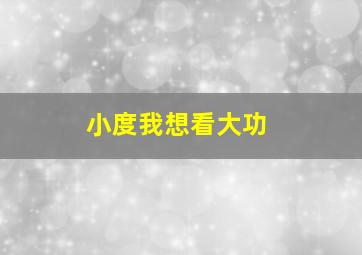 小度我想看大功