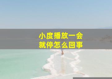 小度播放一会就停怎么回事