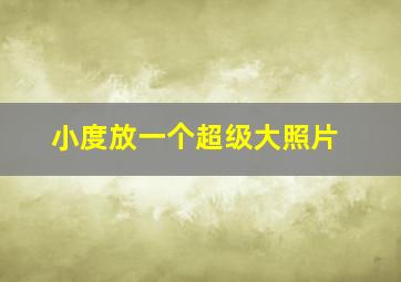 小度放一个超级大照片