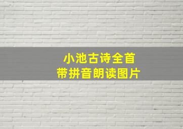 小池古诗全首带拼音朗读图片