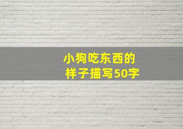 小狗吃东西的样子描写50字