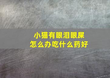 小猫有眼泪眼屎怎么办吃什么药好