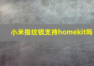 小米指纹锁支持homekit吗