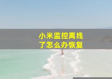 小米监控离线了怎么办恢复