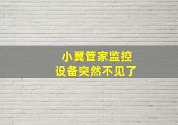 小翼管家监控设备突然不见了