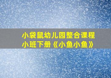 小袋鼠幼儿园整合课程小班下册《小鱼小鱼》