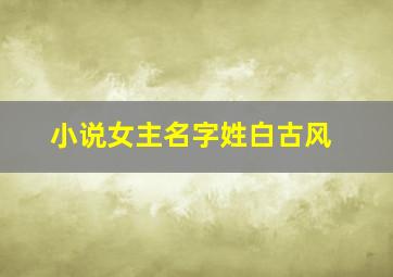 小说女主名字姓白古风