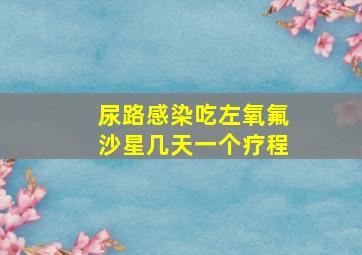 尿路感染吃左氧氟沙星几天一个疗程