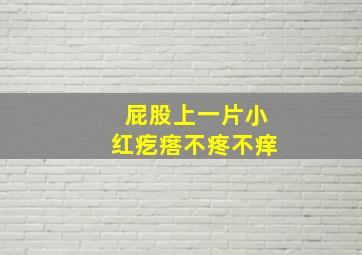 屁股上一片小红疙瘩不疼不痒