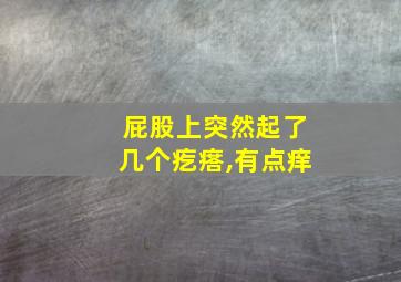 屁股上突然起了几个疙瘩,有点痒