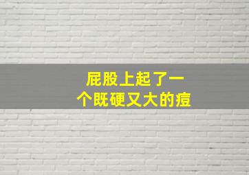 屁股上起了一个既硬又大的痘