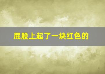 屁股上起了一块红色的