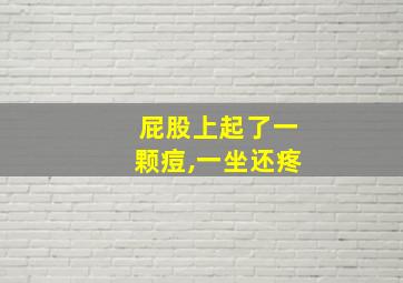 屁股上起了一颗痘,一坐还疼