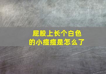 屁股上长个白色的小痘痘是怎么了