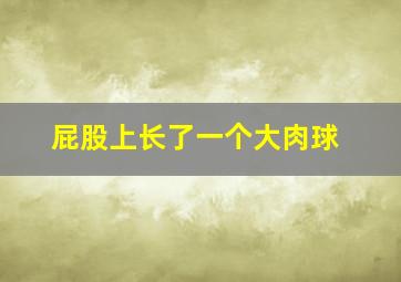 屁股上长了一个大肉球