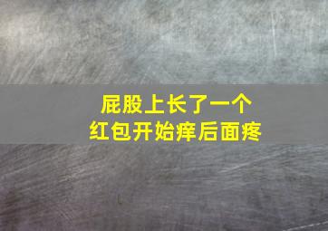 屁股上长了一个红包开始痒后面疼