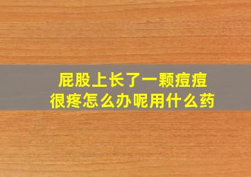 屁股上长了一颗痘痘很疼怎么办呢用什么药