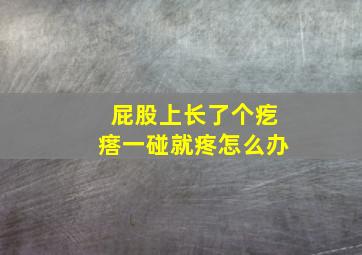 屁股上长了个疙瘩一碰就疼怎么办