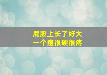 屁股上长了好大一个痘很硬很疼