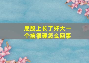 屁股上长了好大一个痘很硬怎么回事