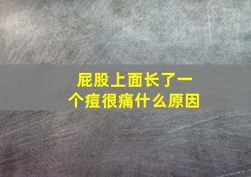 屁股上面长了一个痘很痛什么原因