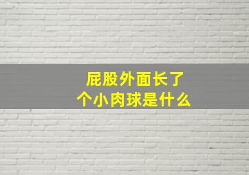 屁股外面长了个小肉球是什么