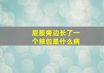 屁股旁边长了一个脓包是什么病