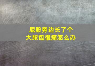 屁股旁边长了个大脓包很痛怎么办