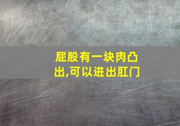 屁股有一块肉凸出,可以进出肛门