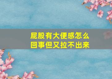 屁股有大便感怎么回事但又拉不出来