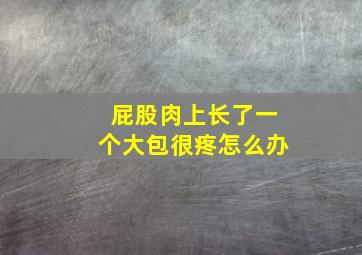 屁股肉上长了一个大包很疼怎么办