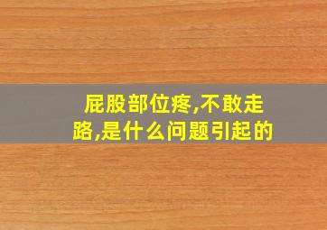 屁股部位疼,不敢走路,是什么问题引起的