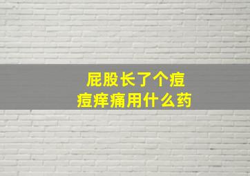 屁股长了个痘痘痒痛用什么药