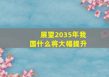 展望2035年我国什么将大幅提升