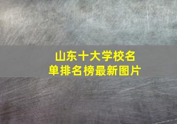 山东十大学校名单排名榜最新图片