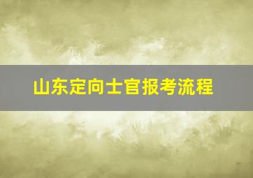 山东定向士官报考流程