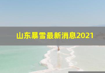 山东暴雪最新消息2021