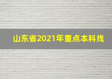 山东省2021年重点本科线