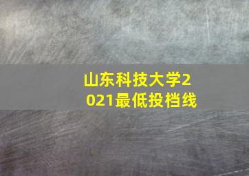 山东科技大学2021最低投档线