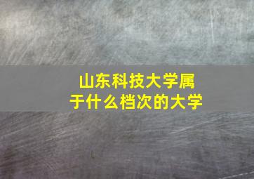 山东科技大学属于什么档次的大学