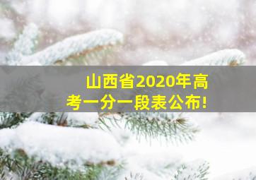 山西省2020年高考一分一段表公布!