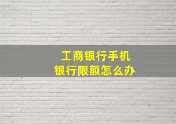 工商银行手机银行限额怎么办