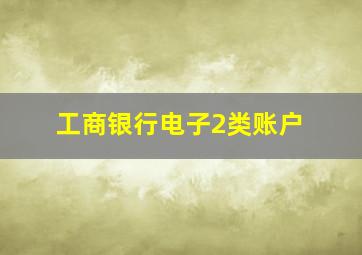 工商银行电子2类账户