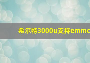 希尔特3000u支持emmc