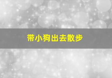 带小狗出去散步