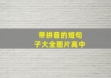 带拼音的短句子大全图片高中