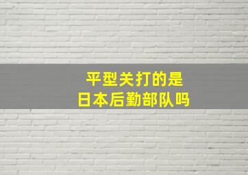 平型关打的是日本后勤部队吗