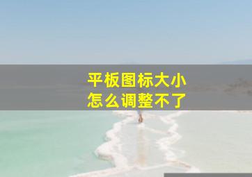 平板图标大小怎么调整不了